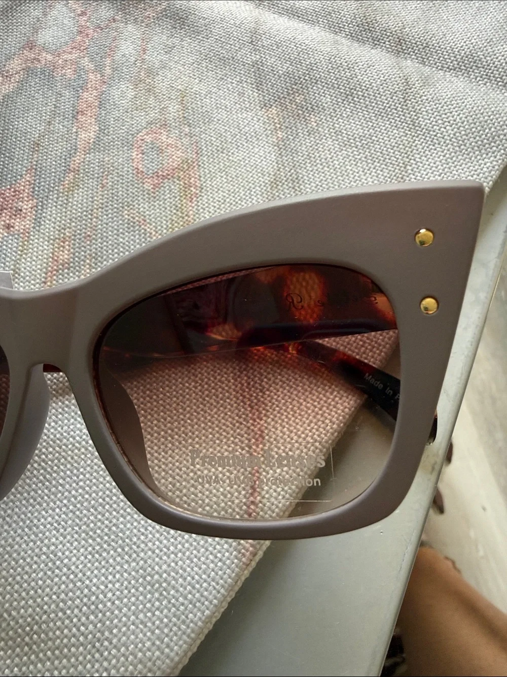 Pink Tortoise Marble Sunglasses with Rose Lenses